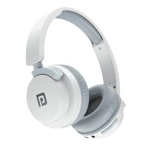 Portronics Muffs M2 Bluetooth Headphones Over ear with Upto 40 Hrs Playtime, 40mm Dynamic Drivers, AUX 3.5mm, Powerful Bass,Type C Charging Port, Foldable Design(White)